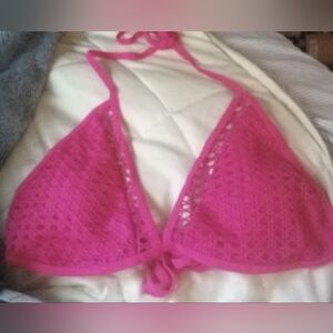 NWOT! Zaful Pink Lace Triangle Top Bikini